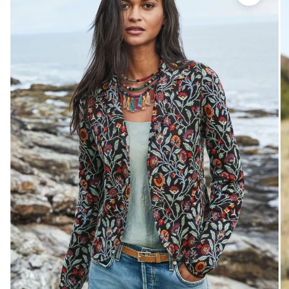 Peruvian Connection Multicolor Embroidered Blazer - image 1